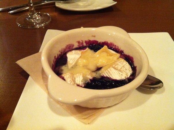 Camembert and hot berries as a second starter. Delish!!
